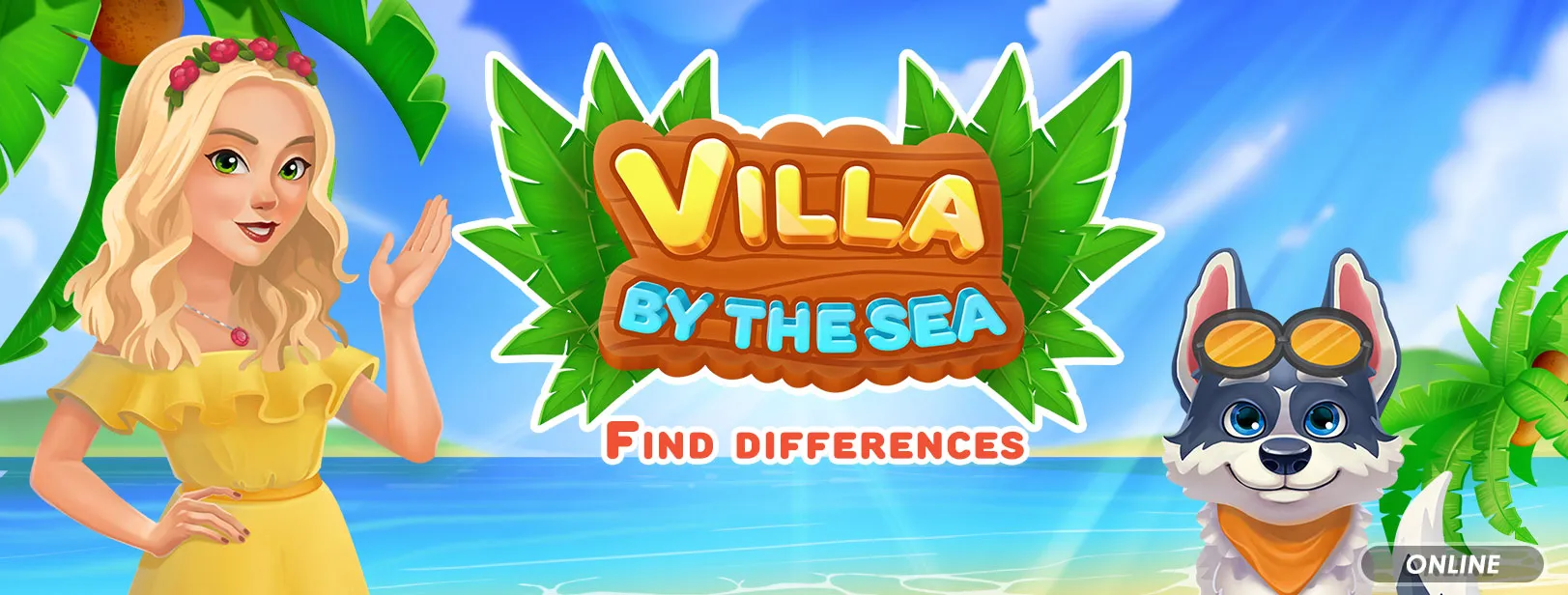 Villa by the sea: Find differences